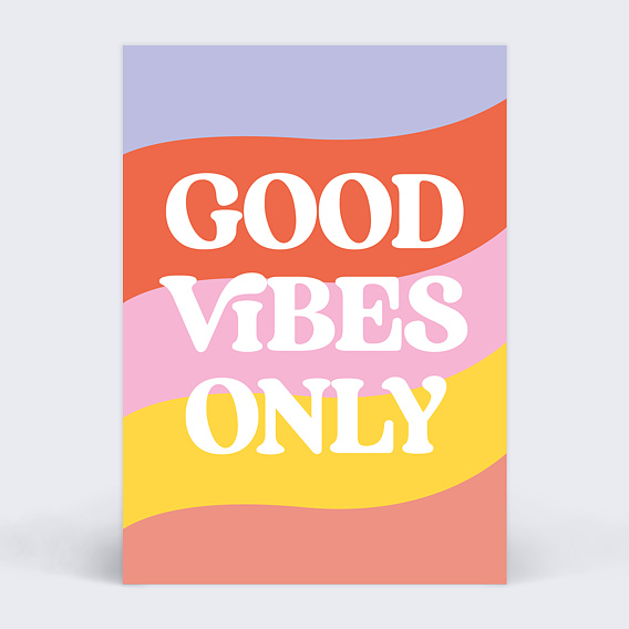 Carte amitié Good Vibes Recto
