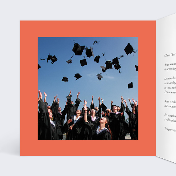 Carte amitié Confettis Photo Intérieur Gauche