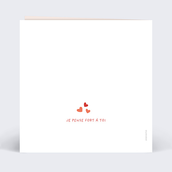 Carte bon rétablissement Jolis Coeurs Verso