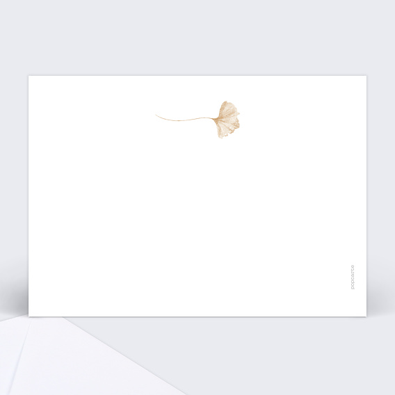 Carte amitié Fleur beige Verso