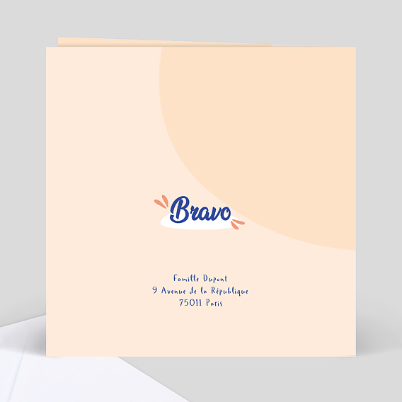 Carte remerciement professionnel Merci aux Soignants Verso