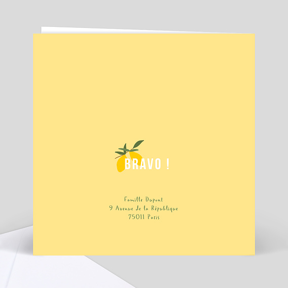 Carte amitié Merci aux Commerçants Verso