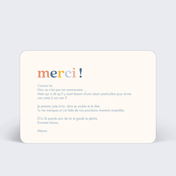 Carte amitié Best friend ever Verso