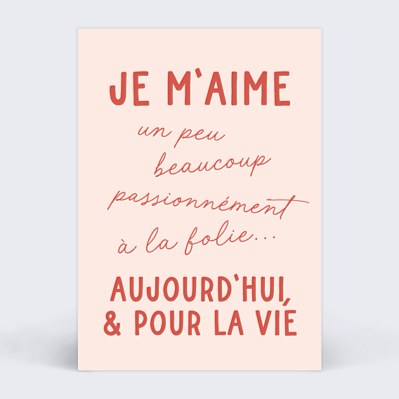 Carte amitié Je m'aime