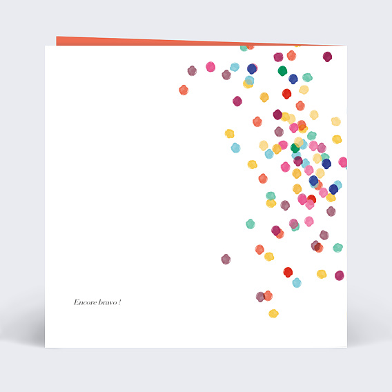 Carte amitié Confettis Photo Verso