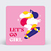 Carte amitié Laura Deleuze x Popcarte - Let's go girl