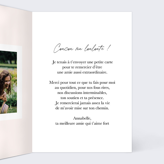 Carte amitié Amitié Need Love Intérieur Droit