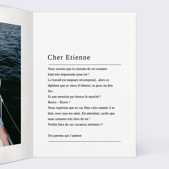 Carte amitié Edition Spéciale Intérieur Droit