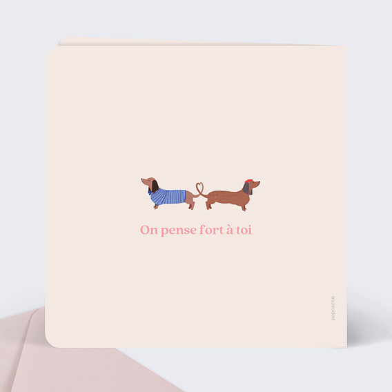 Carte bon rétablissement Duo Chiens Verso