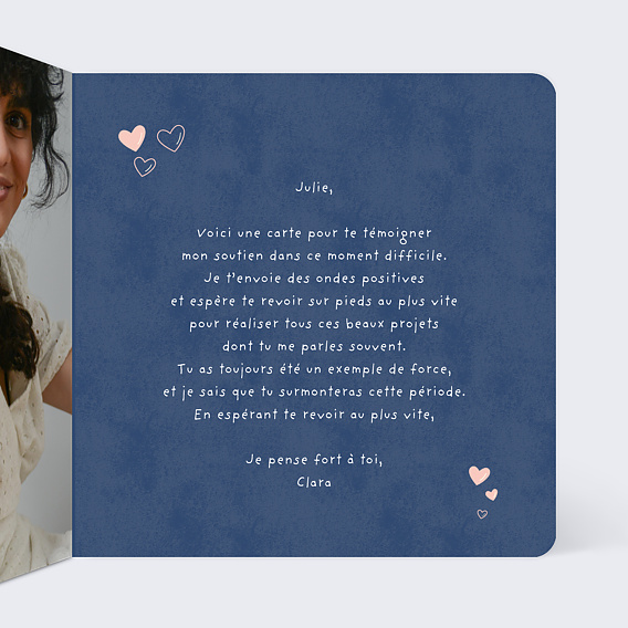 Carte bon rétablissement Envolée d'Amour Intérieur Droit