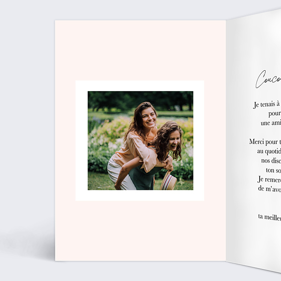 Carte amitié Amitié Need Love Intérieur Gauche