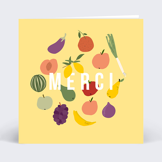 Carte amitié Merci aux Commerçants Recto