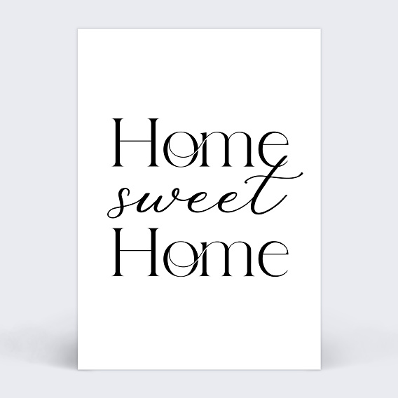 Carte amitié Typographie Home