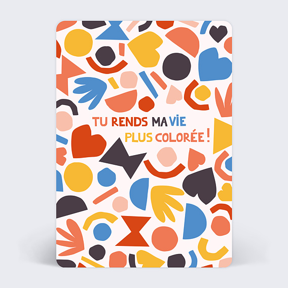Carte amitié Claire Iglesias x Popcarte - Vie Colorée