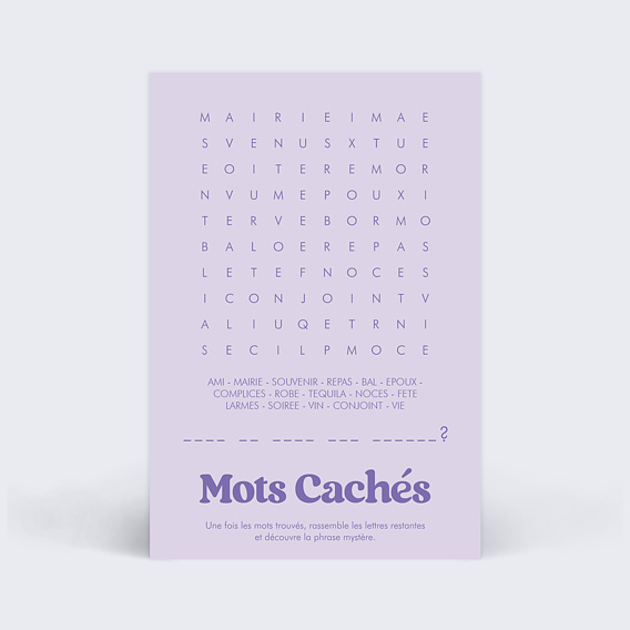 Demande de témoin Mots Cachés