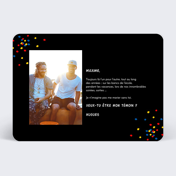 Demande de témoin Meilleurs Amis Verso