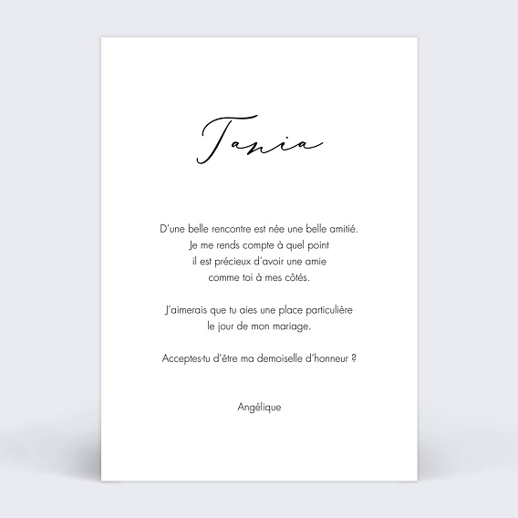 Demande de témoin Votre Photo ici Verso