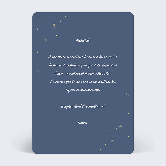 Demande de témoin Super Témoin Femme Verso