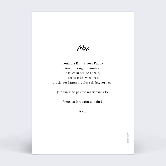 Demande de témoin Définition Témoin Verso