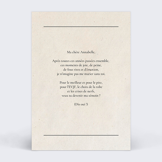 Demande de témoin Wanted Vintage Verso