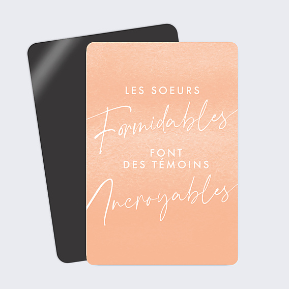 Demande de Témoin Soeurs Formidables