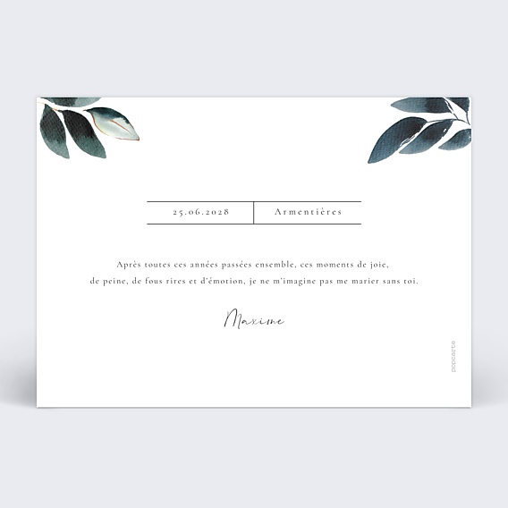 Demande de Témoin Carte à Relier