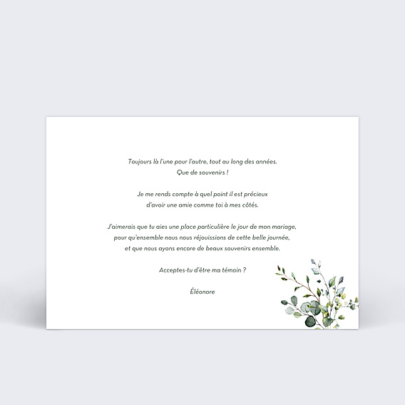Demande de Témoin Petit Herbarium