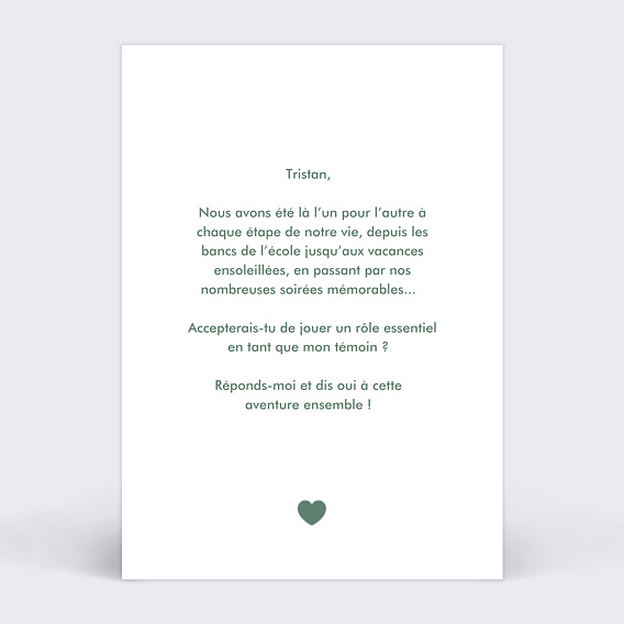 Demande de témoin Témoin Liste Verso