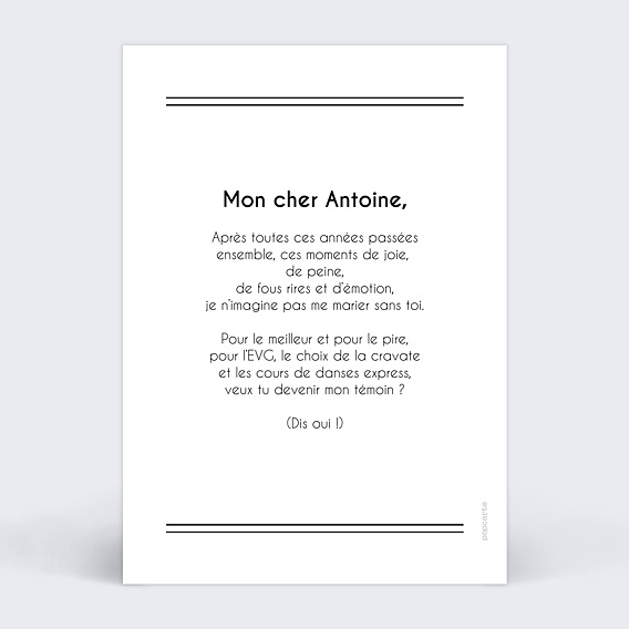 Demande de témoin Mission Impossible Verso