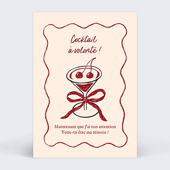 Demande de témoin Cocktail cerise