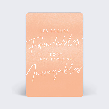 Demande de témoin Soeurs Formidables