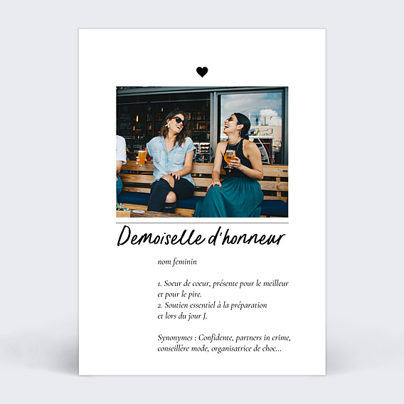 Demande de Témoin Définition Demoiselle d'honneur