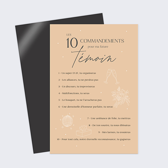 Demande de Témoin Les 10 commandements Femme