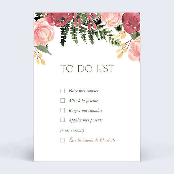 Demande de Témoin To Do List