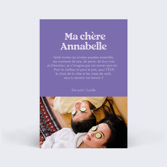 Demande de témoin Mots Cachés Verso