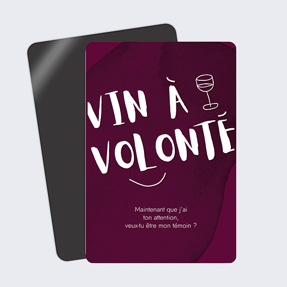 Demande de Témoin Vin à Volonté
