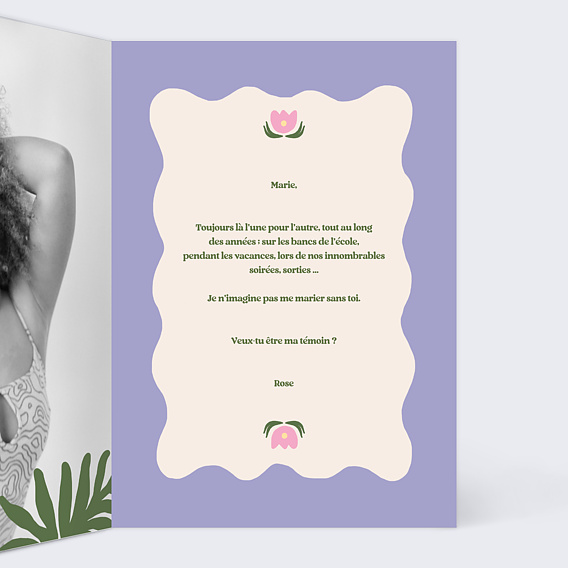 Demande de témoin Fleurs Modernes Intérieur Droit