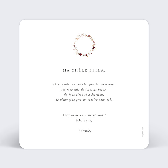 Demande de témoin Jardin Sauvage Verso