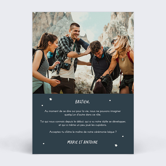 Demande de témoin Maître de Cérémonie Verso