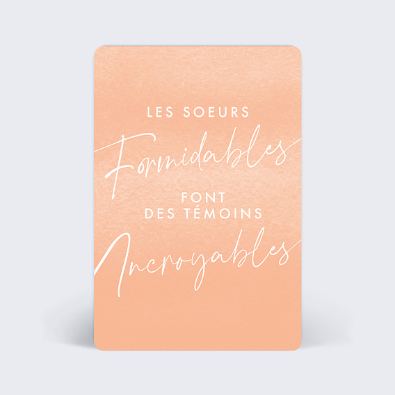 Demande de témoin Soeurs Formidables