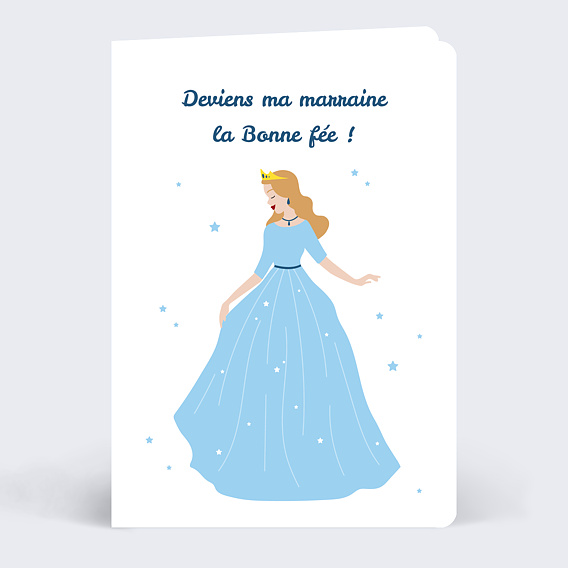 Carte Demande Parrain Marraine Bal de princesse