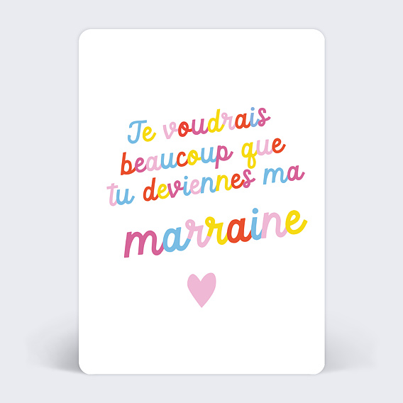 Demande parrain marraine Je voudrais beaucoup
