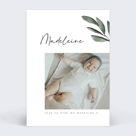 Carte demande marraine personnalisable - CARTES PAR OCCASION