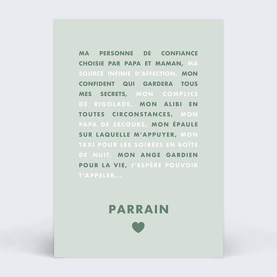 Carte Demande Parrain Marraine Parrain Liste