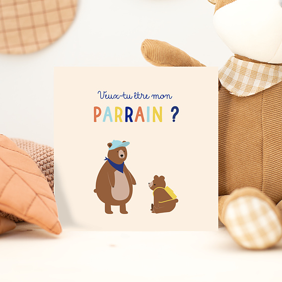 Carte Parrain/Marraine – Lovely Creation