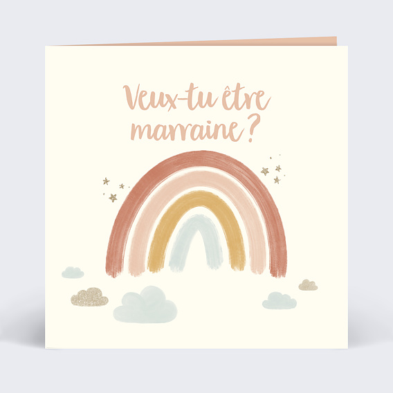 Carte Demande Parrain Marraine Petit Arc-en-ciel