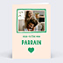 Demande Parrain Marraine Cœur Simple Vert