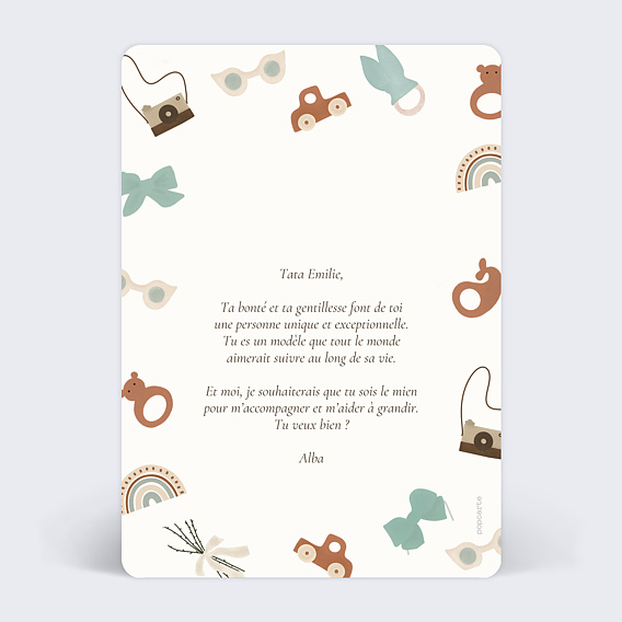 Demande parrain marraine Devinette Verso