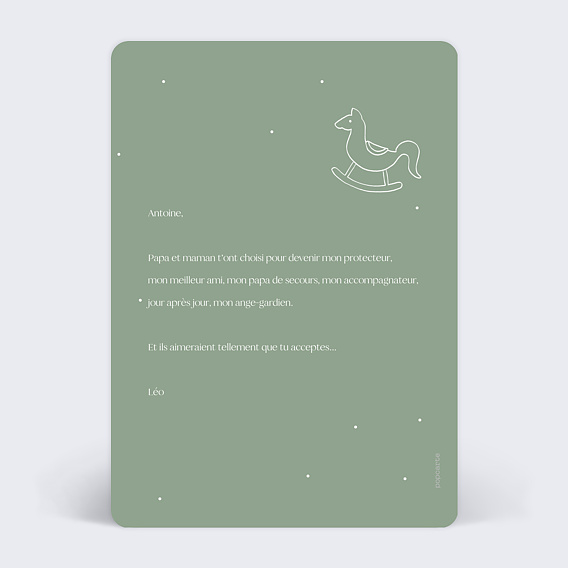 Demande parrain marraine Les 10 commandements Parrain Verso