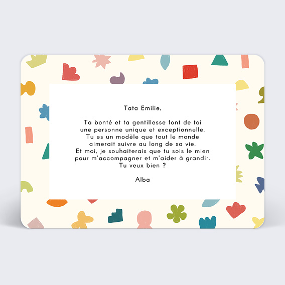 Demande parrain marraine Message à décrypter Verso